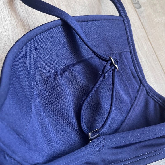 La Vie En Rose Twist Push Up Navy Blue Bikini Top XS - Picture 6 of 6